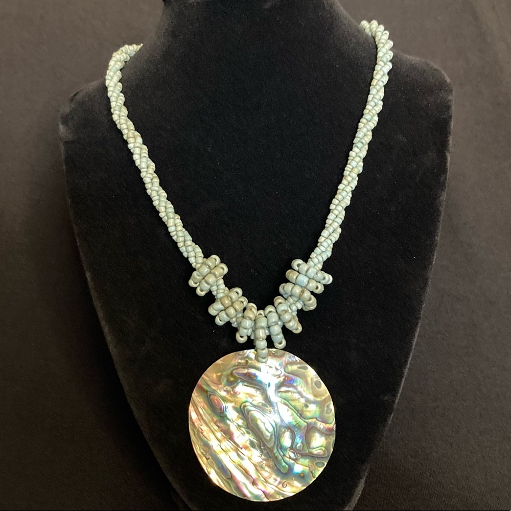 Lee Sands Turquoise and Abalone Necklace
